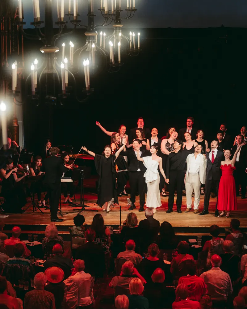 Musicians and singers on stage